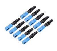 sourcing map SC UPC Fiber Optic Quick Connector, Single Mode Embedded SC Fiber Optic Fast Connectors Adapter for CATV Network, Pack of 10