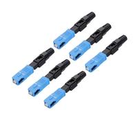 sourcing map SC UPC Fiber Optic Quick Connector, Single Mode Embedded SC Fiber Optic Fast Connectors Adapter for CATV Network, Pack of 6