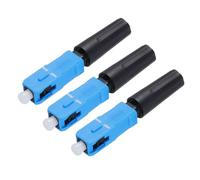sourcing map SC UPC Fiber Optic Quick Connector, Single Mode Straight SC Fiber Optic Fast Connectors Adapter for CATV Network, Pack of 3