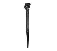 sourcing map Scaffolding Podger Ratchet Wrench 10mm x 12mm CR-V 12 Point Double Ended Socket Ratcheting Podger Scaffold Spud Spanner Tool for Auto Repair Mechanical Maintenance, Black