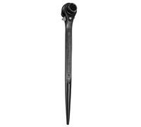 sourcing map Scaffolding Podger Ratchet Wrench 13mm x 15mm CR-V 12 Point Double Ended Socket Ratcheting Podger Scaffold Spud Spanner Tool for Auto Repair Mechanical Maintenance, Black