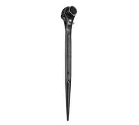sourcing map Scaffolding Podger Ratchet Wrench 14mm x 17mm CR-V 12 Point Double Ended Socket Ratcheting Podger Scaffold Spud Spanner Tool for Auto Repair Mechanical Maintenance, Black