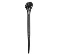 sourcing map Scaffolding Podger Ratchet Wrench 24mm x 30mm CR-V 12 Point Double Ended Socket Ratcheting Podger Scaffold Spud Spanner Tool for Auto Repair Mechanical Maintenance, Black
