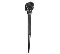 sourcing map Scaffolding Podger Ratchet Wrench 34mm x 36mm CR-V 12 Point Double Ended Socket Ratcheting Podger Scaffold Spud Spanner Tool for Auto Repair Mechanical Maintenance, Black