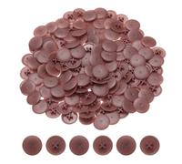 sourcing map Screw Cap Covers, 228Pcs 17mm - Plastic Self-lock Nut Screw Cap, Screw Decoration Cover for Phillips Cam Fitting Nut Self-tapping Screw, Dark Brown