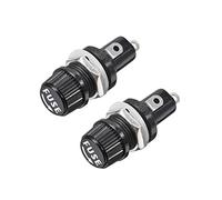sourcing map Screw Cap Panel Mounted 5x20mm Fuse Holder AC 125V/15A 250V/10A 2Pcs