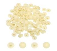 sourcing map Screw Caps, 108Pcs 12mm - Plastic Self-Tapping Screw Cap Covers, Decorative Cover Hole Plug for Diameter 7-8mm Flat Phillips Screw (Cream)