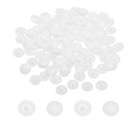sourcing map Screw Caps, 228Pcs 12mm - Plastic Self-Tapping Screw Cap Covers, Decorative Cover Hole Plug for Diameter 7-8mm Flat Phillips Screw (White)