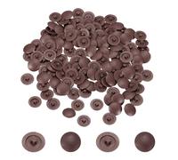 sourcing map Screw Caps, 228Pcs 12mm - Plastic Self-Tapping Screw Cap Covers, Decorative Cover Hole Plug for Diameter 7-8mm Flat Phillips Screw (Dark Brown)