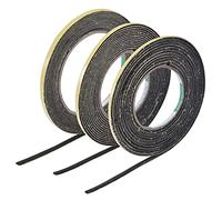 sourcing map Sealing Foam Tape 5mm Wide 1mm 2mm 3mm Thick 4m/13ft 5m/16.4ft Long, Self Adhesive Weather Strip for Window Door Insulation 3in1 Set