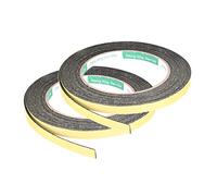 sourcing map Sealing Foam Tape 8mm Wide 1mm Thick 5m/16.4ft Long, Self Adhesive Weather Strip for Window Door Insulation, Pack of 2