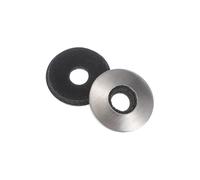 sourcing map Sealing Neoprene Rubber Washers, 4.8x14x2.5mm EPDM Bonded Sealing Washers 304 Stainless Steel Rubber Backed Gasket for Screws Silver, Pack of 50 (#10)