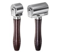 sourcing map Seam Roller for Leather 1" 2.4" 60mm 100mm Carbon Steel Leather Press Edge Roller Leather Edge Creaser Smoother Glue Laminating Roller for Leather Fabric Craft DIY, Brown