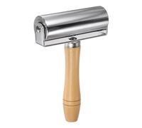 sourcing map Seam Roller for Leather 4" 100mm Carbon Steel Leather Press Edge Roller Leather Edge Creaser Smoother Glue Laminating Roller for Leather Fabric Craft DIY, White