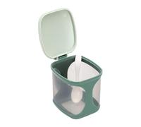 sourcing map Seasoning Jar with Lids 8 x 8.5 x 10 cm 1 Grids Salt Sugar Container Sets Plastic Spice Container Seasoning Box for Kitchen Coffee Bar Salt Bean Spices, Green