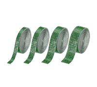 sourcing map Self Adhesive Bling Rhinestone, 8 Yards Crystal Diamond Ribbon with 2mm Rhinestones Glittering Gems Sticker Tape for DIY Craft Car Phone, Dark Green