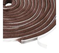 sourcing map Self Adhesive Brush Seal Weather Stripping 3/8" x 3/8" x 16.4ft, Door Brush Strip for Sliding Sash Door Window Wardrobe Seal, Brown