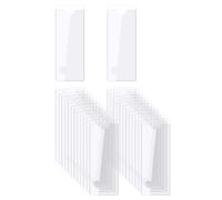 sourcing map Self-Adhesive Card Pockets 0.9"x3.3" Clear Self Adhesive Pocket Label Holders Plastic Card Sleeves with Top Open for Library Storage Bins Loading, Pack of 25