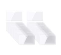 sourcing map Self-Adhesive Card Pockets 4.1"x2.5" Clear Self Adhesive Pocket Label Holders Plastic Card Sleeves with Top Open for Library Storage Bins Loading, Pack of 50