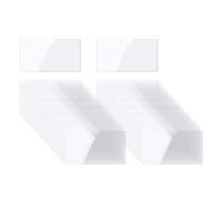 sourcing map Self-Adhesive Card Pockets 6.6"x3.7" Clear Self Adhesive Pocket Label Holders Plastic Card Sleeves with Top Open for Library Storage Bins Loading, Pack of 50