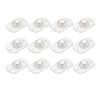 sourcing map Self Adhesive Caster Wheels, Mini Swivel Paste Universal Pulley for Bin Bottom, Trash Can, Storage Box Moving (12Pcs-Clear)