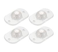 sourcing map Self Adhesive Caster Wheels, Mini Swivel Paste Universal Pulley for Bin Bottom, Trash Can, Electronic (Pack of 4 -Clear)