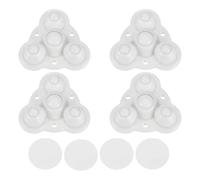 sourcing map Self Adhesive Caster Wheels, Plastic 0.79 x 1.26Inch 360° Swivel Universal Wheel Mini Caster Wheels Rotation Sticky Pulley for Kitchen Cabinet Table(4 Pcs, White)
