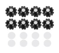 sourcing map Self Adhesive Caster Wheels, Plastic 1.02 x 0.47Inch 360° Swivel Universal Wheel Mini Caster Wheels Rotation Sticky Pulley for Kitchen Cabinet Table(8 Pcs, Black)