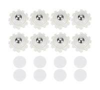 sourcing map Self Adhesive Caster Wheels, Plastic/Metal 1.02 x 0.47Inch 360° Swivel Universal Wheel Mini Caster Wheels Rotation Sticky Pulley for Kitchen Cabinet Table(8 Pcs, White)