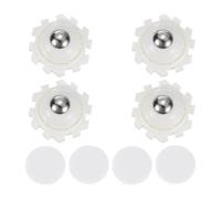 sourcing map Self Adhesive Caster Wheels, Plastic/Metal 1.02 x 0.47Inch 360° Swivel Universal Wheel Mini Caster Wheels Rotation Sticky Pulley for Kitchen Cabinet Table(4 Pcs, White)