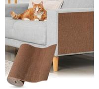 sourcing map Self-Adhesive Cat Scratching Mat, 1 Roll 118" x 11.8" Couch Protector from Cat Claws for DIY Sofa, Wall, Doors, Cut Anti Cats Scratch Pad Carpet Mat, Brown