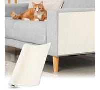 sourcing map Self-Adhesive Cat Scratching Mat, 1 Roll 23.6" x 11.8" Couch Protector from Cat Claws for DIY Sofa, Wall, Doors, Cut Anti Cats Scratch Pad Carpet Mat, Beige