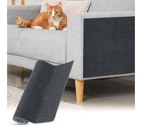 sourcing map Self-Adhesive Cat Scratching Mat, 1 Roll 23.6" x 11.8" Couch Protector from Cat Claws for DIY Sofa, Wall, Doors, Cut Anti Cats Scratch Pad Carpet Mat, Dark Gray