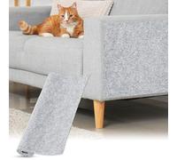 sourcing map Self-Adhesive Cat Scratching Mat, 1 Roll 39.4" x 23.6" Couch Protector from Cat Claws for DIY Sofa, Wall, Doors, Cut Anti Cats Scratch Pad Carpet Mat, Light Gray