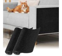 sourcing map Self-Adhesive Cat Scratching Mat, 2 Rolls 39.4" x 15.8" Couch Protector from Cat Claws for DIY Sofa, Wall, Doors, Cut Anti Cats Scratch Pad Carpet Mat, Black