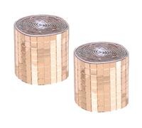 sourcing map Self Adhesive Glass Mirror Mosaic Tiles 3200 Pcs 5 x 5 mm Disco Tiles for Craft Decoration Glass Mirror Disco Ball Rose Gold 2 Pcs