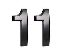 sourcing map Self Adhesive House Number, 2.76 Inch ABS Plastic Number 1 for House Hotel Mailbox Address Sign Black 2 Pcs