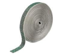 sourcing map Self Adhesive Rhinestone Strips, 4 Rows 4 Yards Crystal Rhinestone Ribbon Bling Diamond Stickers Wrap for Crafts Car Phone Decor (Dark Green, 0.35 Inch Wide)