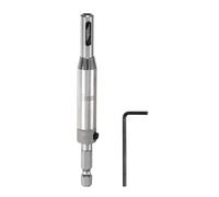 sourcing map Self Centering Drill Bit Set 5mm, 1/4" Hex Shank Drilling Bits for Wood Working, Cabinet Door Hinge Hole Punch Tool Self Center with Hex Keys L-Shaped, Silver