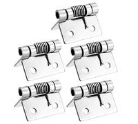 sourcing map Self Closing Spring Hinge 0.98" Stainless Steel Brushed DIY Hardware for Door Cabinet Small Box 5pcs Per Pack