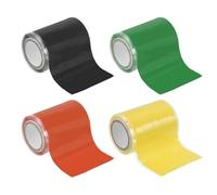 sourcing map Self Fusion Grip Tape (2" x3ftx0.01) - 4 Pack Anti-Slip Silicone Rubber Wrap for Gym Equipment, Pull Up Bars, Dumbbells, Tool Handles and Repairs - Black/Green/Red/Yellow