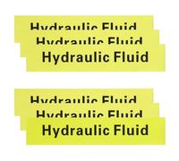 sourcing map Self-Stick Fuel Stickers "Hydraulic Fluid" Sticker Warning Label Signage Fuel Storage Tanks Marker 1-3/5 x 8 Inch for Pump Jugs Containers Black on Yellow, Pack of 30