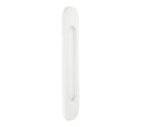 sourcing map Self-Stick Sliding Door Pulls, 7 Inch Aluminum Alloy Recessed Finger Flush Pulls Oval Sliding Door Handles for Glass Doors Windows Drawers Dressers Cabinets, White
