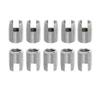 sourcing map Self Tapping Threaded Inserts, 5pcs Inner M12-1.75 Outer M16x22 303 Stainless Steel Slotted Thread Repair Inserts Nuts