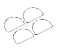 sourcing map Semicircle Purse Handles Frame, 4Pcs 5.39" Metal Purse Handles Handbag Handles Replacement for Purse Making DIY Craft, Silver