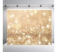 sourcing map Sequin Backdrop 250cm x 180cm, Glitter Gold Spot Backdrop Light Spots Background Wedding Photography Banner for Birthday/Bridal Shower/Decoration/Photoshoot/Photo Studio Props