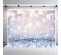 sourcing map Sequin Backdrop 250cm x 180cm, Glitter Silver Spot Backdrop Light Spots Background Wedding Photography Banner for Birthday/Bridal Shower/Decoration/Photoshoot/Photo Studio Props