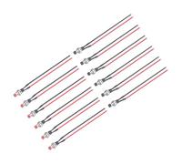 sourcing map Set of 12 1A 250V AC 7mm Mini Momentary Push Button Switch SPST PBS-110 NO Black/Red Switch Button with Pre-Soldered Wires for Electronic Devices Household Appliances
