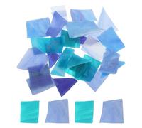 sourcing map Set of 2 Glass Mosaic Tiles for Craft, Stained Glass Mosaic Tiles Bulk for Craft DIY Hobbies Art Project Blue Series
