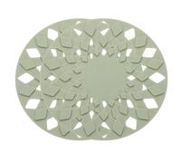 sourcing map Set of 2 Silicone Trivet Mats, 6.7" Round Trivets for Hot Pots and Pans Multi-Purpose Heat Resistant Non-Slip Trivet Holders Pads for Kitchen Countertops Outdoor Table, Green